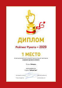 1 место среди белорусских разработчиков интернет-магазинов – Рейтинг Рунета-2020